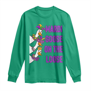 Funny Mardi Gras Long Sleeve Shirt Louisiana Carnival Silly Goose Festival TS14 Irish Green Print Your Wear