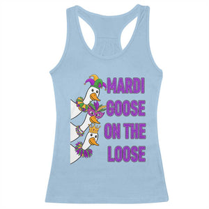 Funny Mardi Gras Racerback Tank Top Louisiana Carnival Silly Goose Festival TS14 Light Blue Print Your Wear