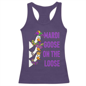 Funny Mardi Gras Racerback Tank Top Louisiana Carnival Silly Goose Festival TS14 Purple Print Your Wear