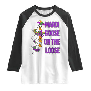 Funny Mardi Gras Raglan Shirt Louisiana Carnival Silly Goose Festival TS14 White Black Print Your Wear