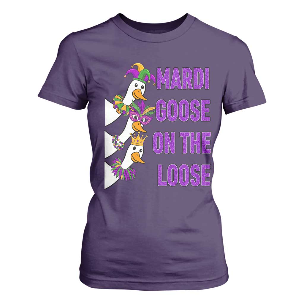 Funny Mardi Gras T Shirt For Women Louisiana Carnival Silly Goose Festival TS14 Purple Print Your Wear