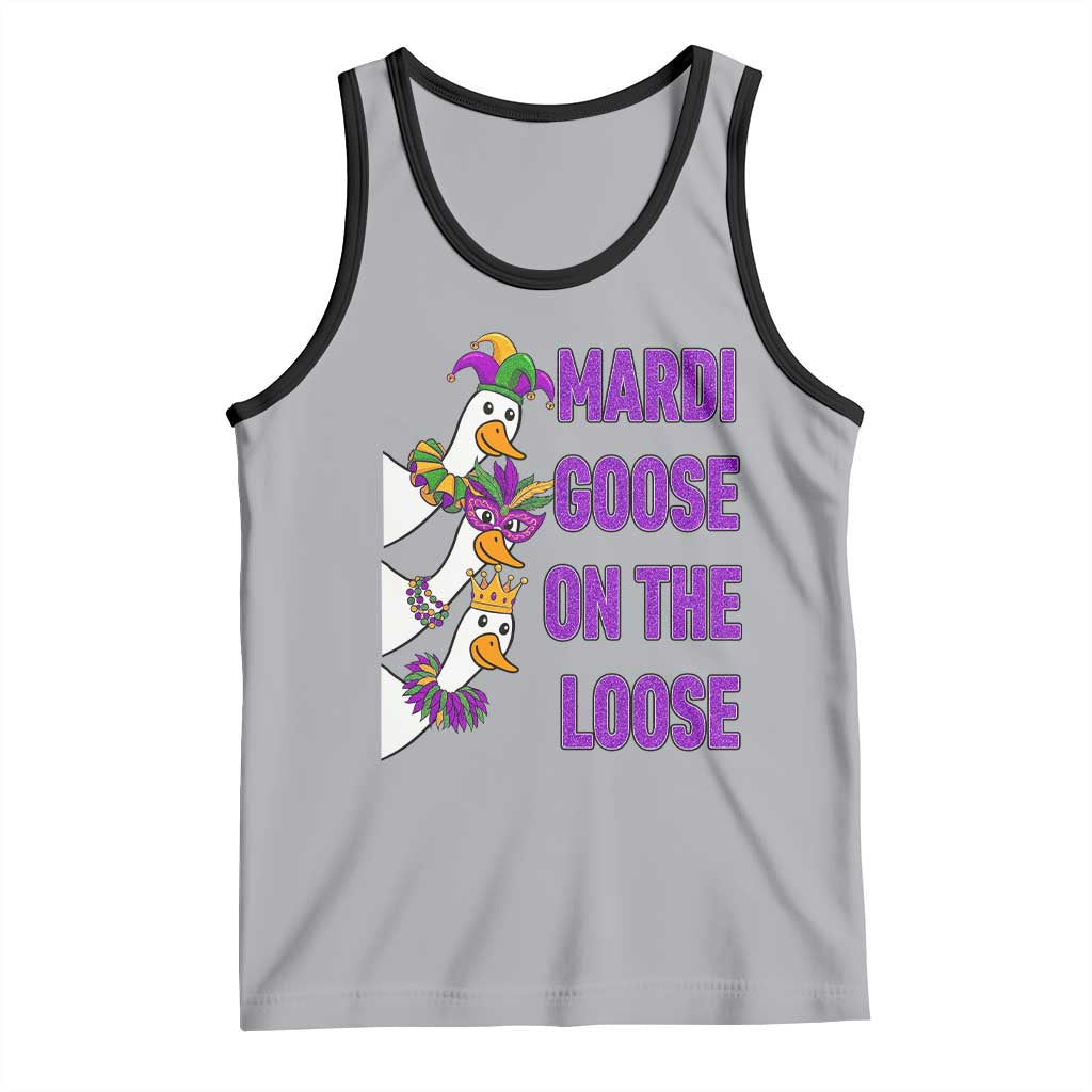 Funny Mardi Gras Tank Top Louisiana Carnival Silly Goose Festival TS14 Athletic Heather Black Print Your Wear