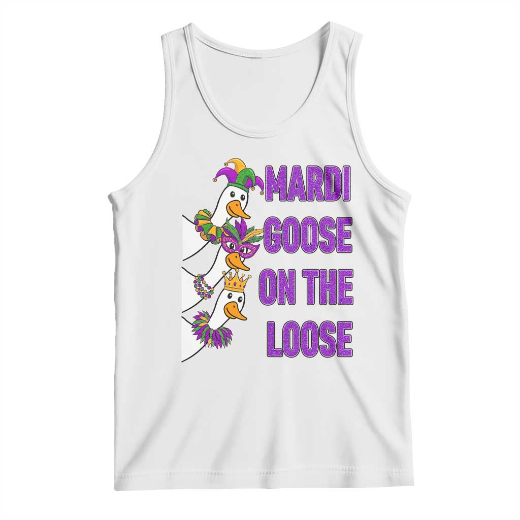 Funny Mardi Gras Tank Top Louisiana Carnival Silly Goose Festival TS14 White Print Your Wear