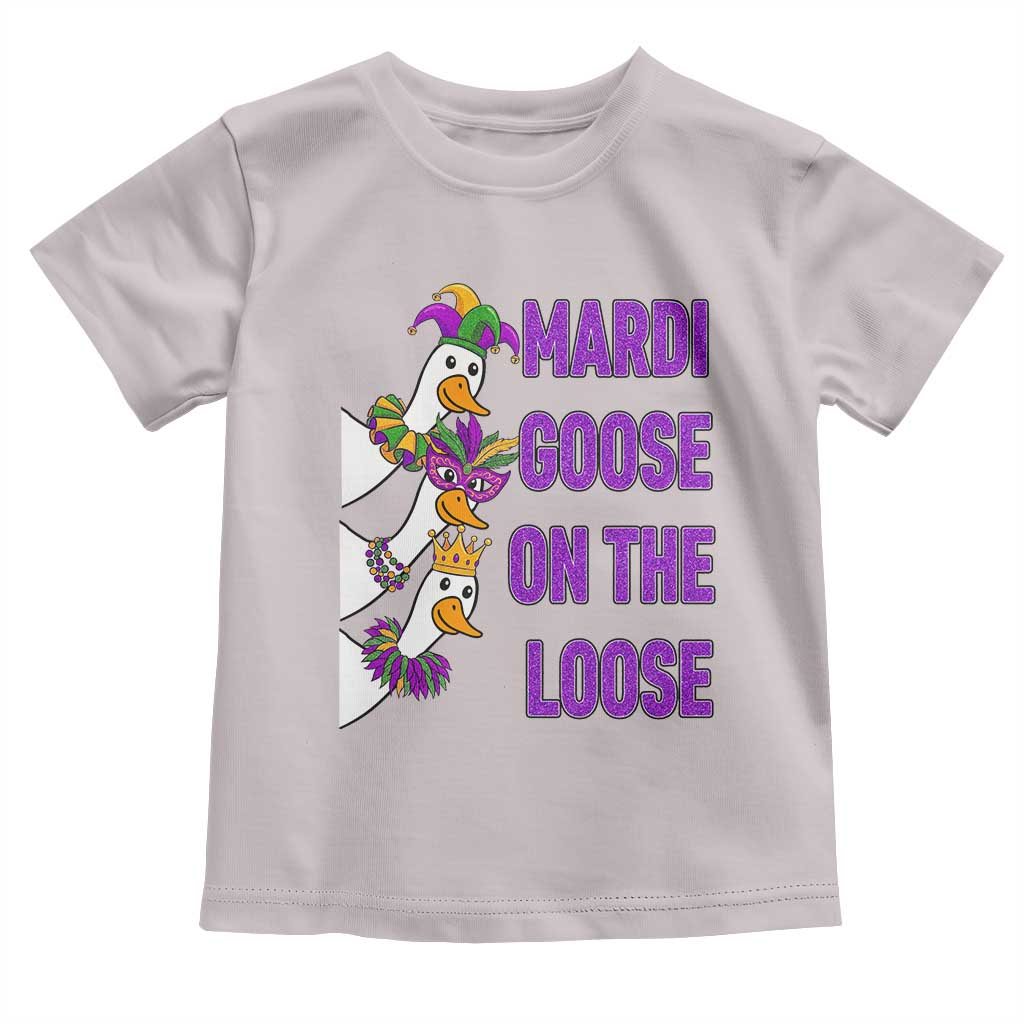 Funny Mardi Gras Toddler T Shirt Louisiana Carnival Silly Goose Festival TS14 Ice Gray Print Your Wear