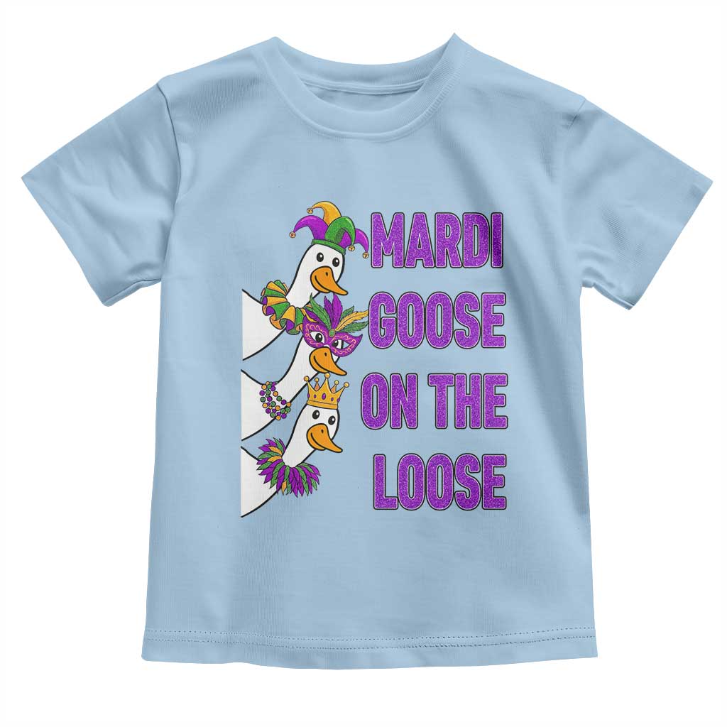 Funny Mardi Gras Toddler T Shirt Louisiana Carnival Silly Goose Festival TS14 Light Blue Print Your Wear