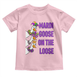 Funny Mardi Gras Toddler T Shirt Louisiana Carnival Silly Goose Festival TS14 Light Pink Print Your Wear