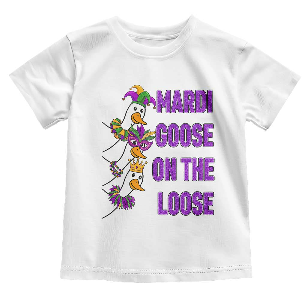 Funny Mardi Gras Toddler T Shirt Louisiana Carnival Silly Goose Festival TS14 White Print Your Wear
