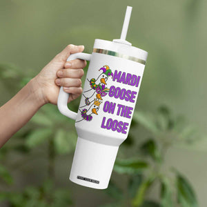Funny Mardi Gras Tumbler With Handle Louisiana Carnival Silly Goose Festival TS14 Print Your Wear