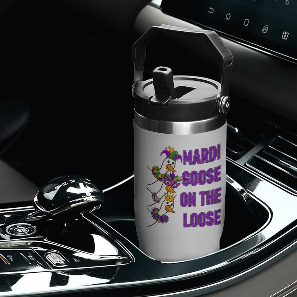 Funny Mardi Gras Flip Straw Tumbler Louisiana Carnival Silly Goose Festival TS14 Print Your Wear