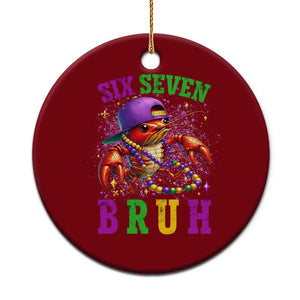 67 Mardi Gras Ceramic Ornament Funny Crawfish Six Seven Bruh Meme TS14 1pc Red Print Your Wear