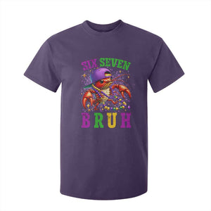 67 Mardi Gras T Shirt For Kid Funny Crawfish Six Seven Bruh Meme TS14 Purple Print Your Wear