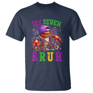 67 Mardi Gras T Shirt Funny Crawfish Six Seven Bruh Meme TS14 Navy Print Your Wear