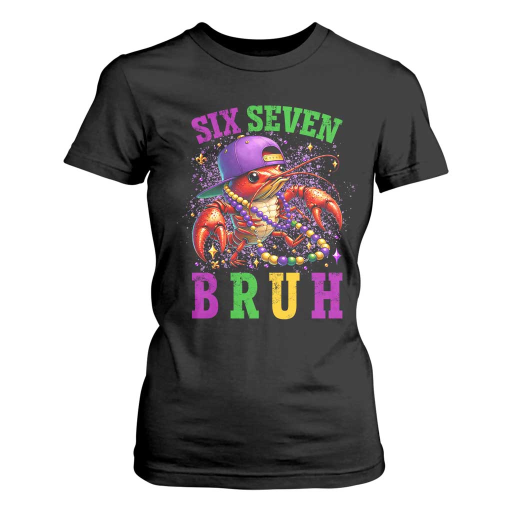 67 Mardi Gras T Shirt For Women Funny Crawfish Six Seven Bruh Meme TS14 Black Print Your Wear