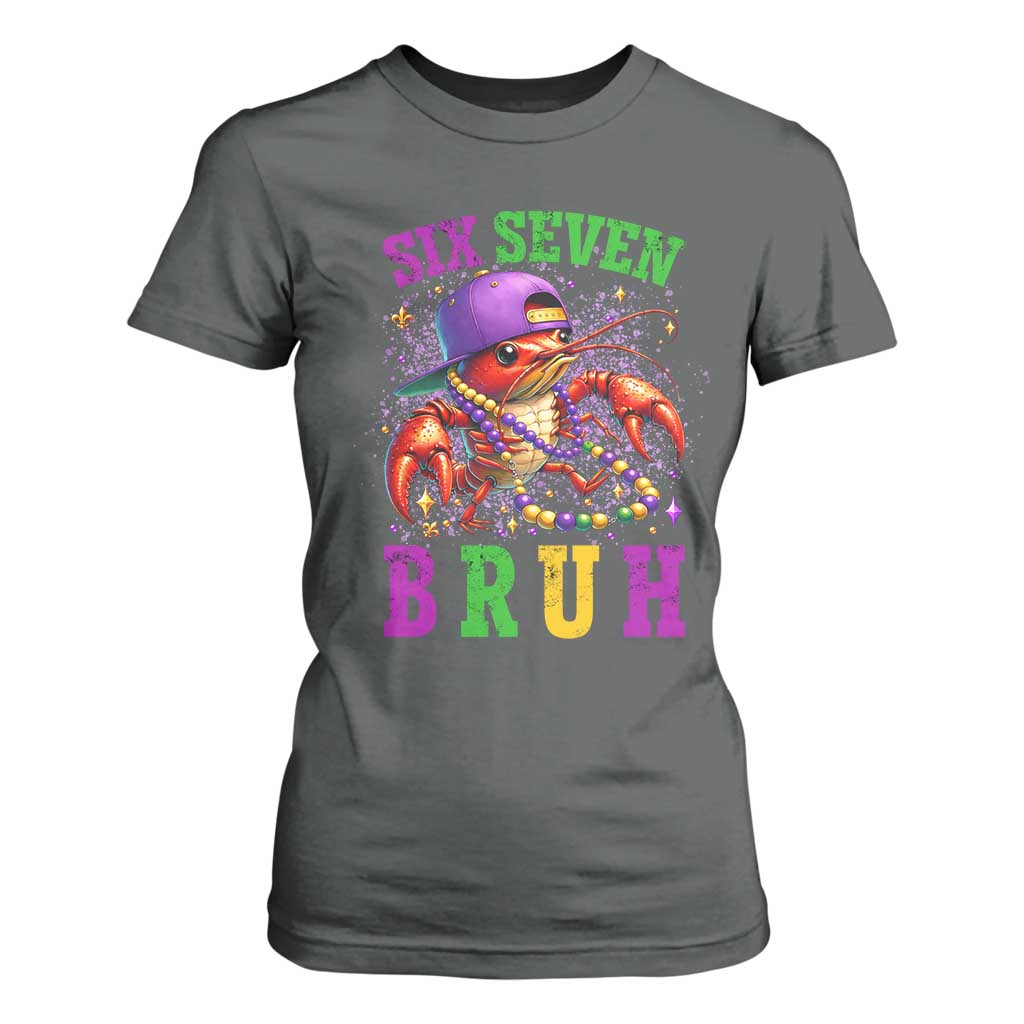 67 Mardi Gras T Shirt For Women Funny Crawfish Six Seven Bruh Meme TS14 Dark Heather Print Your Wear