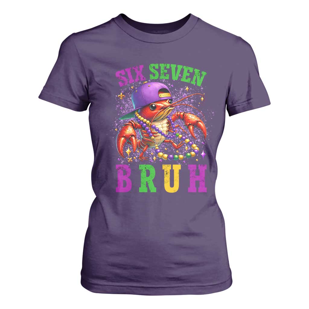 67 Mardi Gras T Shirt For Women Funny Crawfish Six Seven Bruh Meme TS14 Purple Print Your Wear