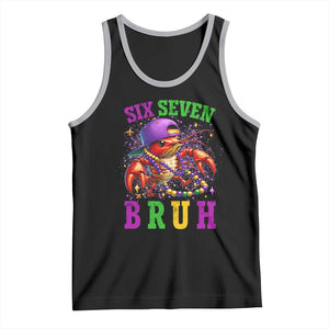 67 Mardi Gras Tank Top Funny Crawfish Six Seven Bruh Meme TS14 Black Athletic Heather Print Your Wear
