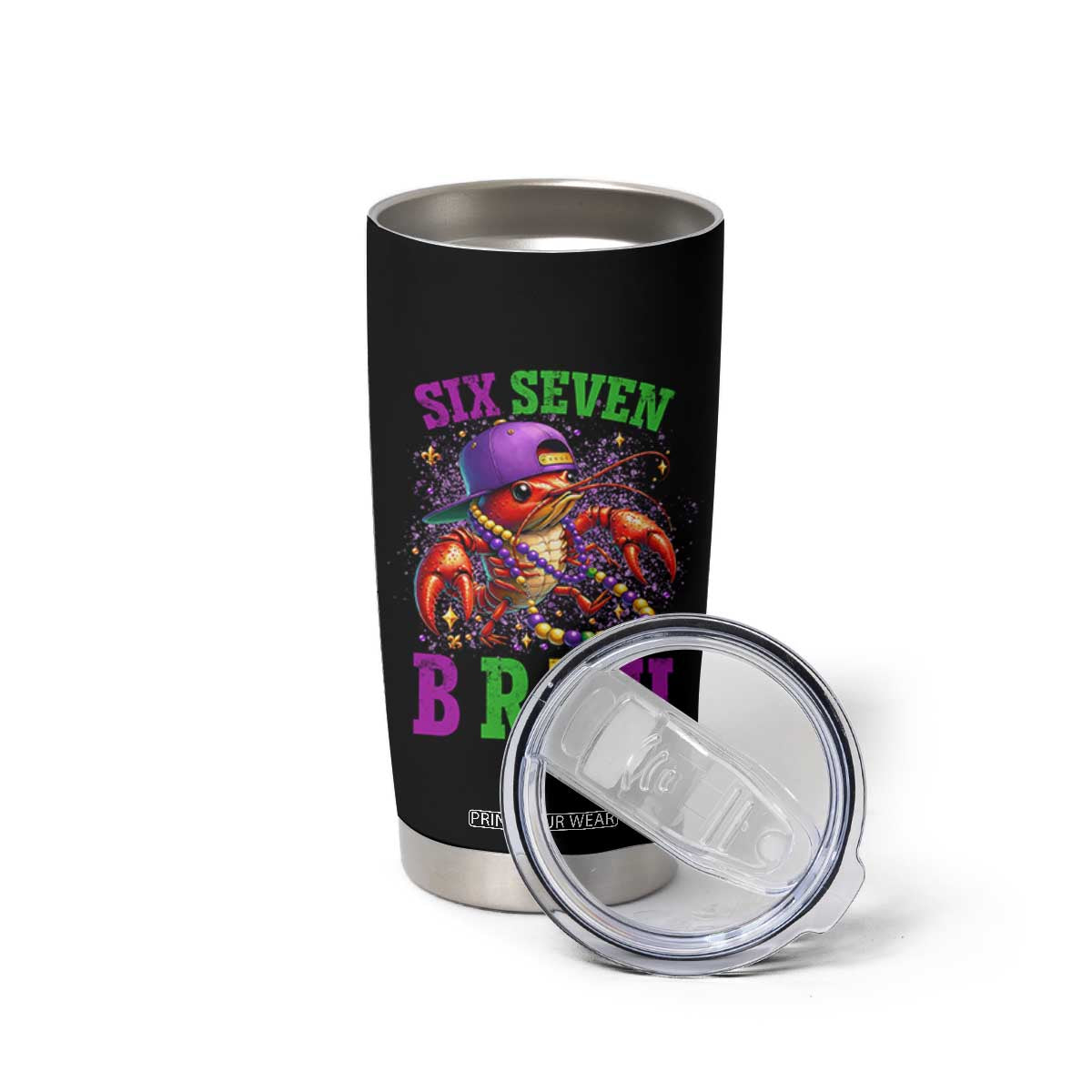 67 Mardi Gras Tumbler Cup Funny Crawfish Six Seven Bruh Meme TS14 Print Your Wear