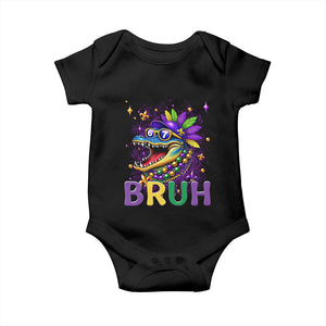 67 Mardi Gras Baby Onesie Funny Alligator Six Seven Bruh Meme TS14 Black Print Your Wear