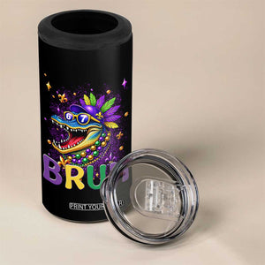 67 Mardi Gras 4 in 1 Can Cooler Tumbler Funny Alligator Six Seven Bruh Meme TS14 Print Your Wear