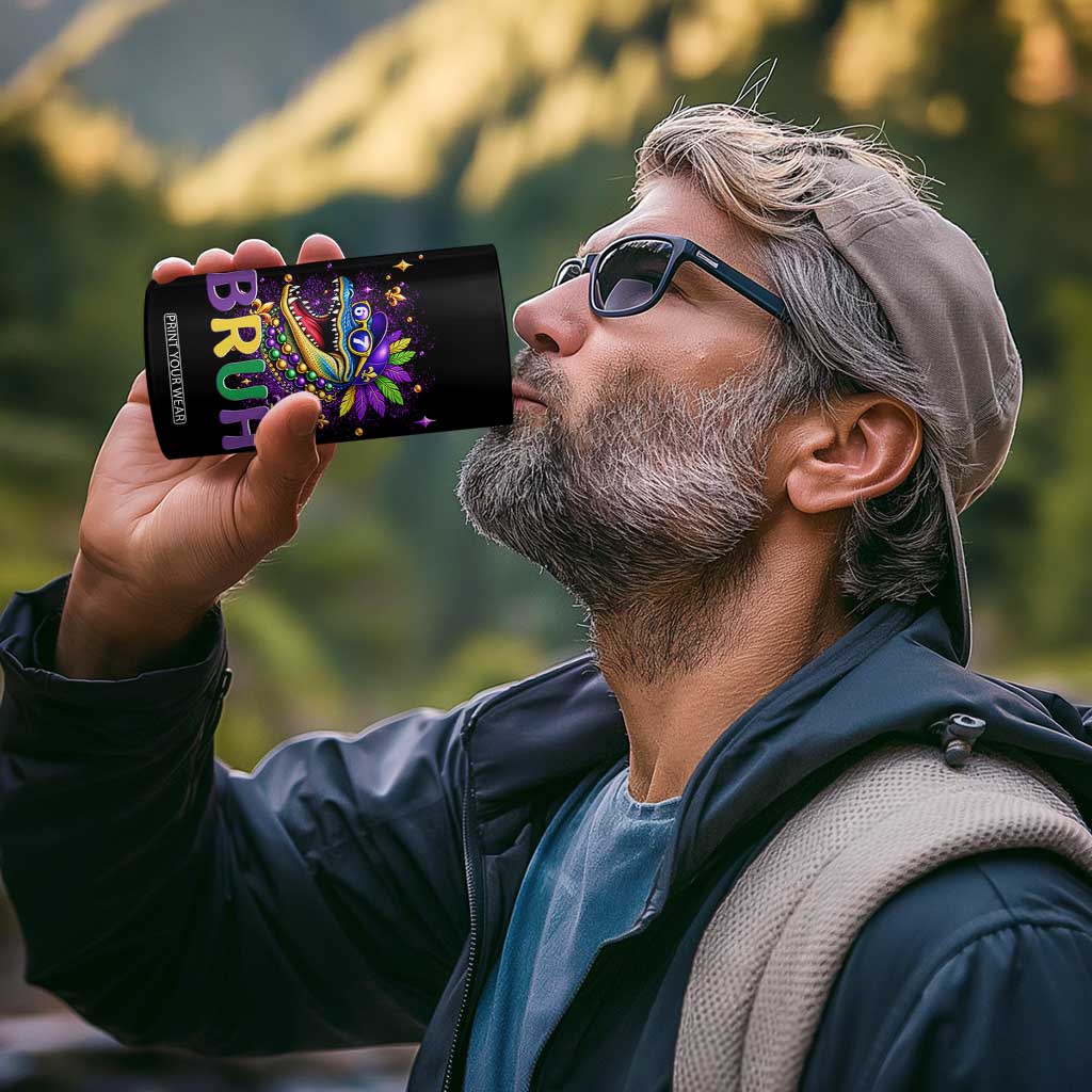 67 Mardi Gras 4 in 1 Can Cooler Tumbler Funny Alligator Six Seven Bruh Meme TS14 Print Your Wear