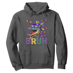 67 Mardi Gras Hoodie Funny Alligator Six Seven Bruh Meme TS14 Dark Heather Print Your Wear