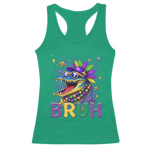 67 Mardi Gras Racerback Tank Top Funny Alligator Six Seven Bruh Meme TS14 Irish Green Print Your Wear