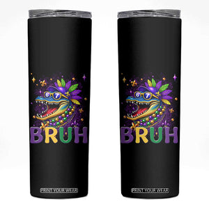 67 Mardi Gras Skinny Tumbler Funny Alligator Six Seven Bruh Meme TS14 Black Print Your Wear