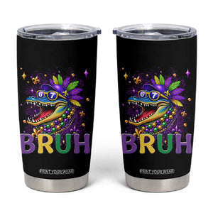 67 Mardi Gras Tumbler Cup Funny Alligator Six Seven Bruh Meme TS14 Black Print Your Wear