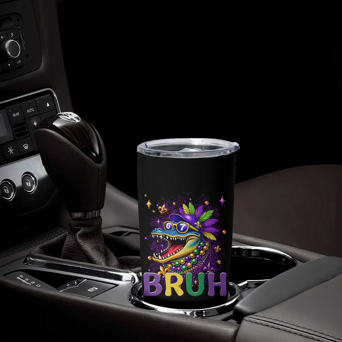 67 Mardi Gras Tumbler Cup Funny Alligator Six Seven Bruh Meme TS14 Print Your Wear
