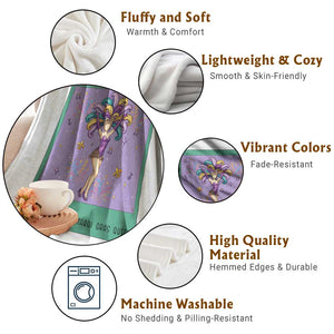The Life Of The Mardi Gras Queen Throw Blanket TS14 Print Your Wear