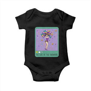 The Life Of The Mardi Gras Queen Baby Onesie TS14 Black Print Your Wear