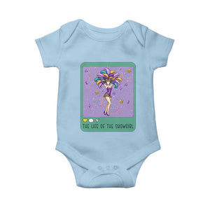 The Life Of The Mardi Gras Queen Baby Onesie TS14 Light Blue Print Your Wear