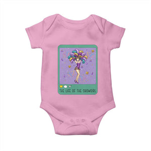 The Life Of The Mardi Gras Queen Baby Onesie TS14 Light Pink Print Your Wear