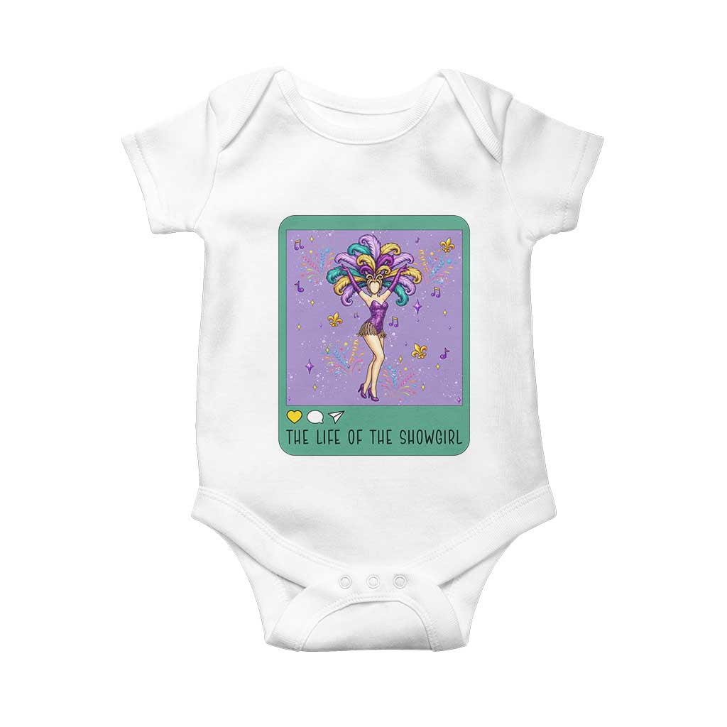 The Life Of The Mardi Gras Queen Baby Onesie TS14 White Print Your Wear