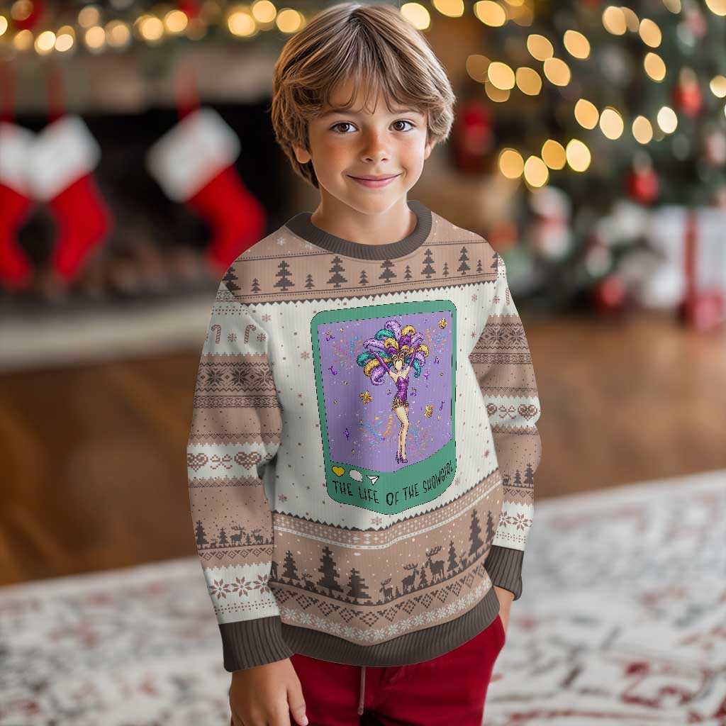 The Life Of The Mardi Gras Queen Ugly Christmas Sweater TS14 Mocha Mousse Print Your Wear