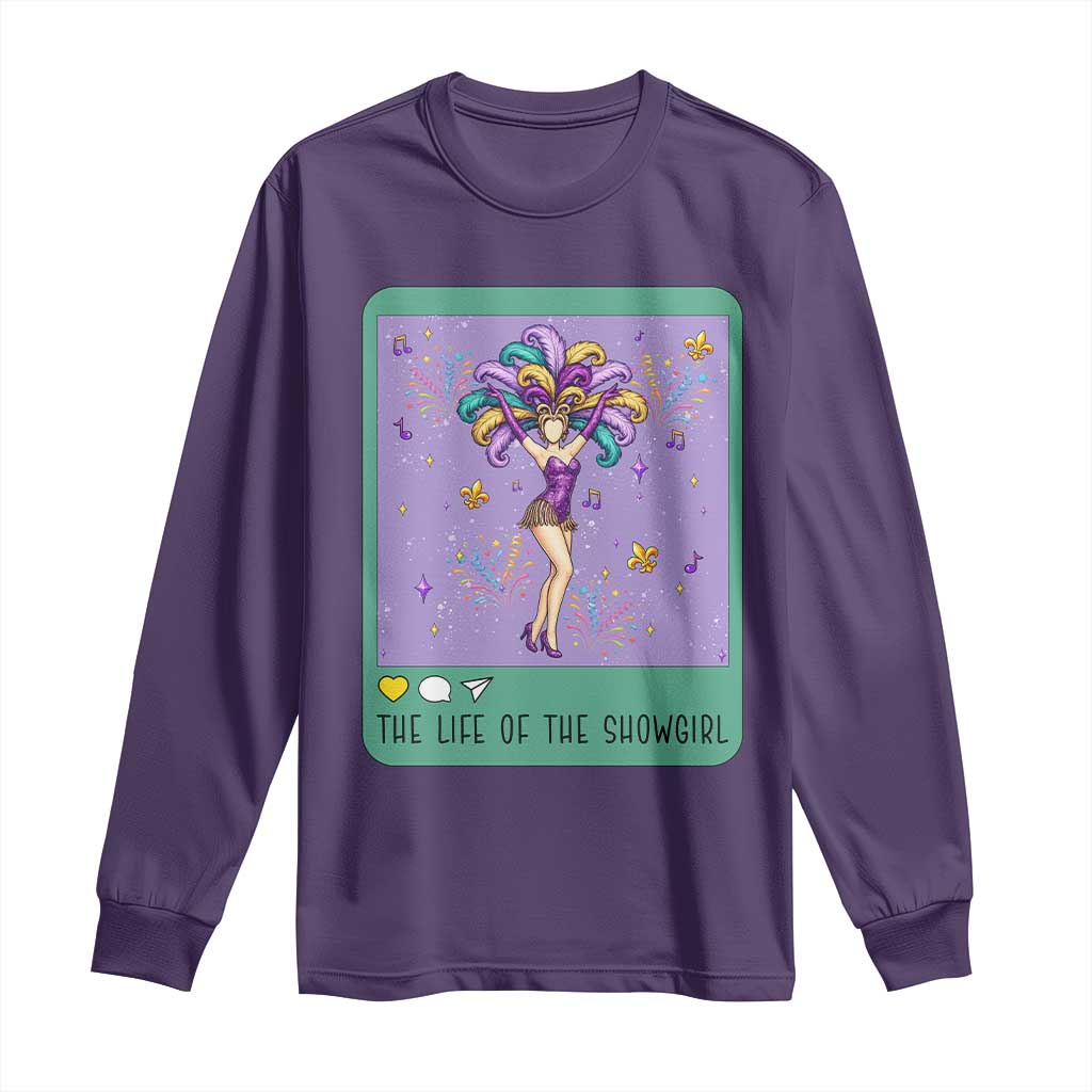 The Life Of The Mardi Gras Queen Long Sleeve Shirt TS14 Purple Print Your Wear