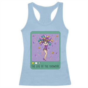 The Life Of The Mardi Gras Queen Racerback Tank Top TS14 Light Blue Print Your Wear