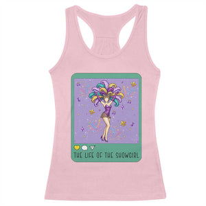 The Life Of The Mardi Gras Queen Racerback Tank Top TS14 Light Pink Print Your Wear