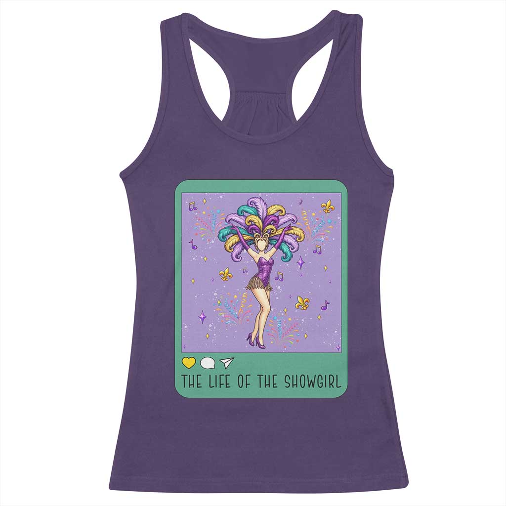 The Life Of The Mardi Gras Queen Racerback Tank Top TS14 Purple Print Your Wear