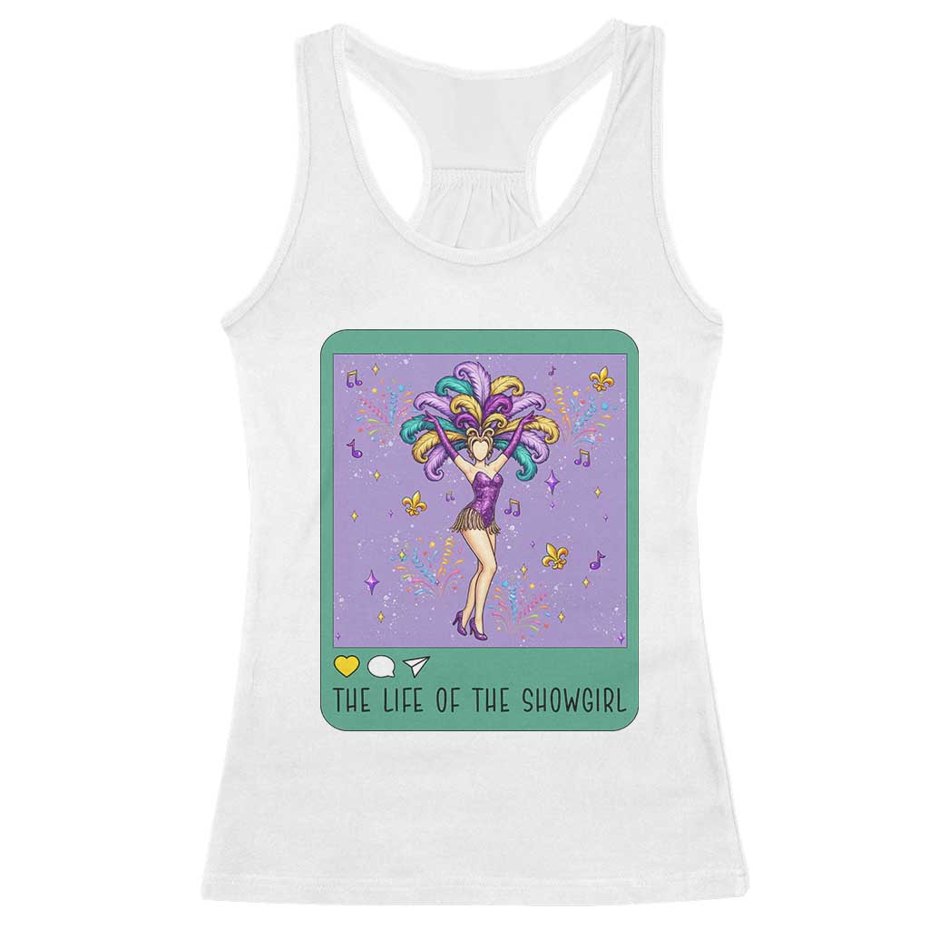 The Life Of The Mardi Gras Queen Racerback Tank Top TS14 White Print Your Wear