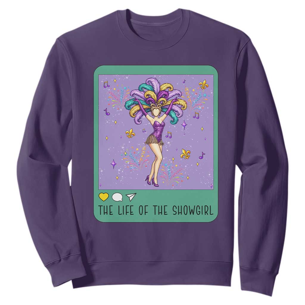 The Life Of The Mardi Gras Queen Sweatshirt TS14 Purple Print Your Wear