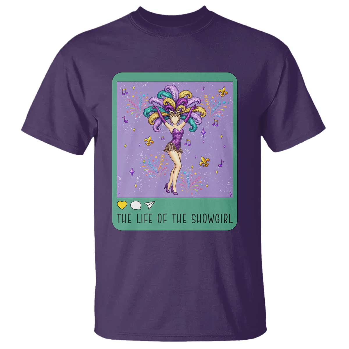The Life Of The Mardi Gras Queen T Shirt TS14 Purple Print Your Wear