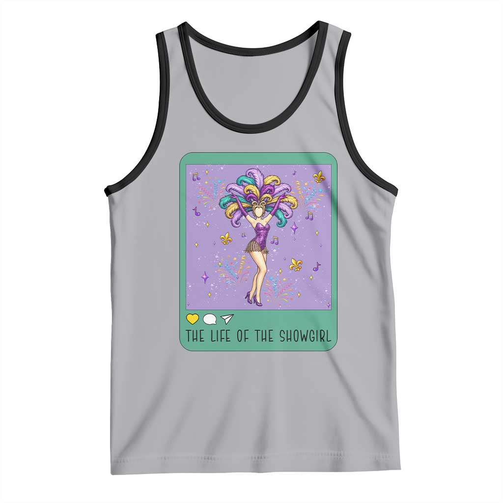 The Life Of The Mardi Gras Queen Tank Top TS14 Athletic Heather Black Print Your Wear