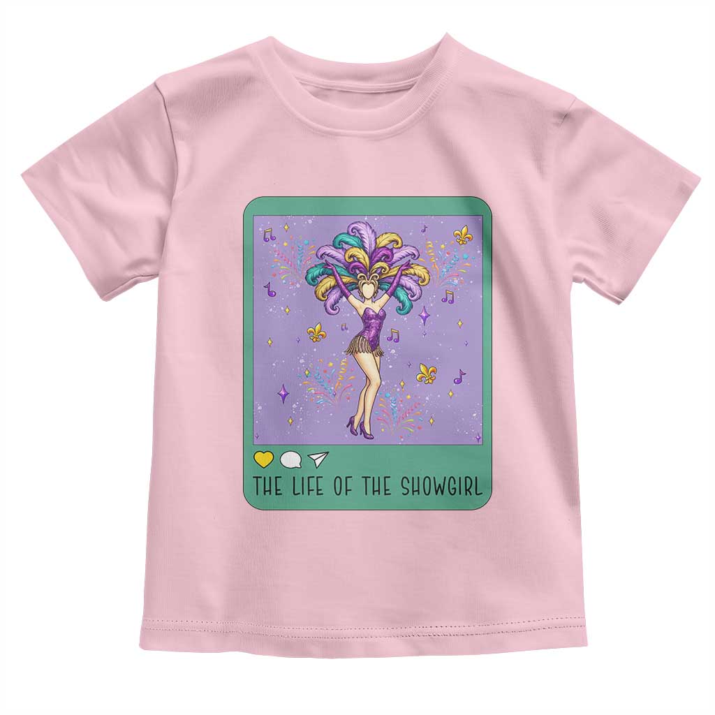 The Life Of The Mardi Gras Queen Toddler T Shirt TS14 Light Pink Print Your Wear