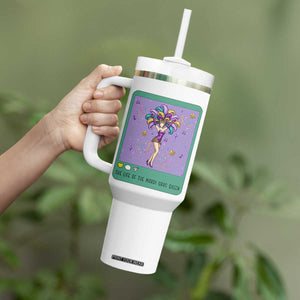 The Life Of The Mardi Gras Queen Tumbler With Handle TS14 Print Your Wear