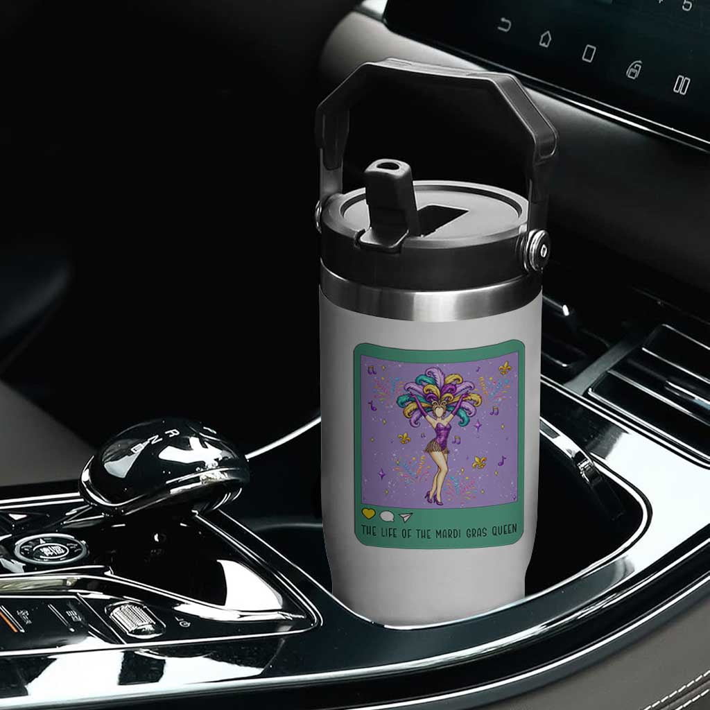 The Life Of The Mardi Gras Queen Flip Straw Tumbler TS14 Print Your Wear