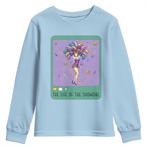 The Life Of The Mardi Gras Queen Youth Sweatshirt TS14 Light Blue Print Your Wear