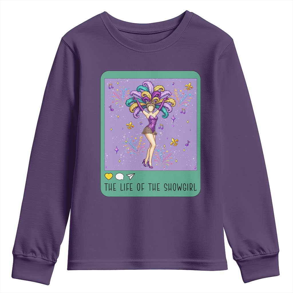 The Life Of The Mardi Gras Queen Youth Sweatshirt TS14 Purple Print Your Wear