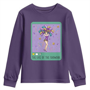 The Life Of The Mardi Gras Queen Youth Sweatshirt TS14 Purple Print Your Wear