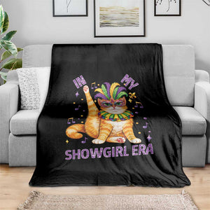 Mardi Gras Cat Throw Blanket In My Showgirl Era TS14 Print Your Wear